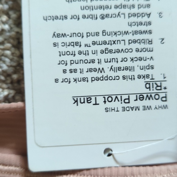 Lululemon power pivot tank rib - Picture 4 of 4